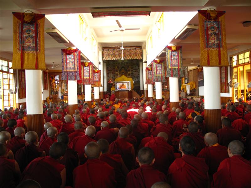 Monks and Nuns listen pray at the Monastery