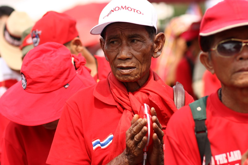 Red shirt protester