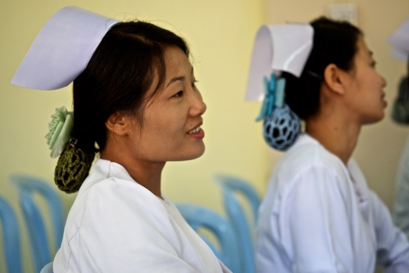 Nurses attending the eye health seminar at Hakha Eye Centre