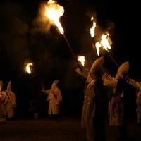 Ku Klux Klan Cross Lighting