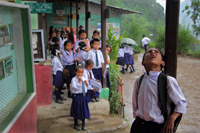 At the time of rain at Dentam Som primary school